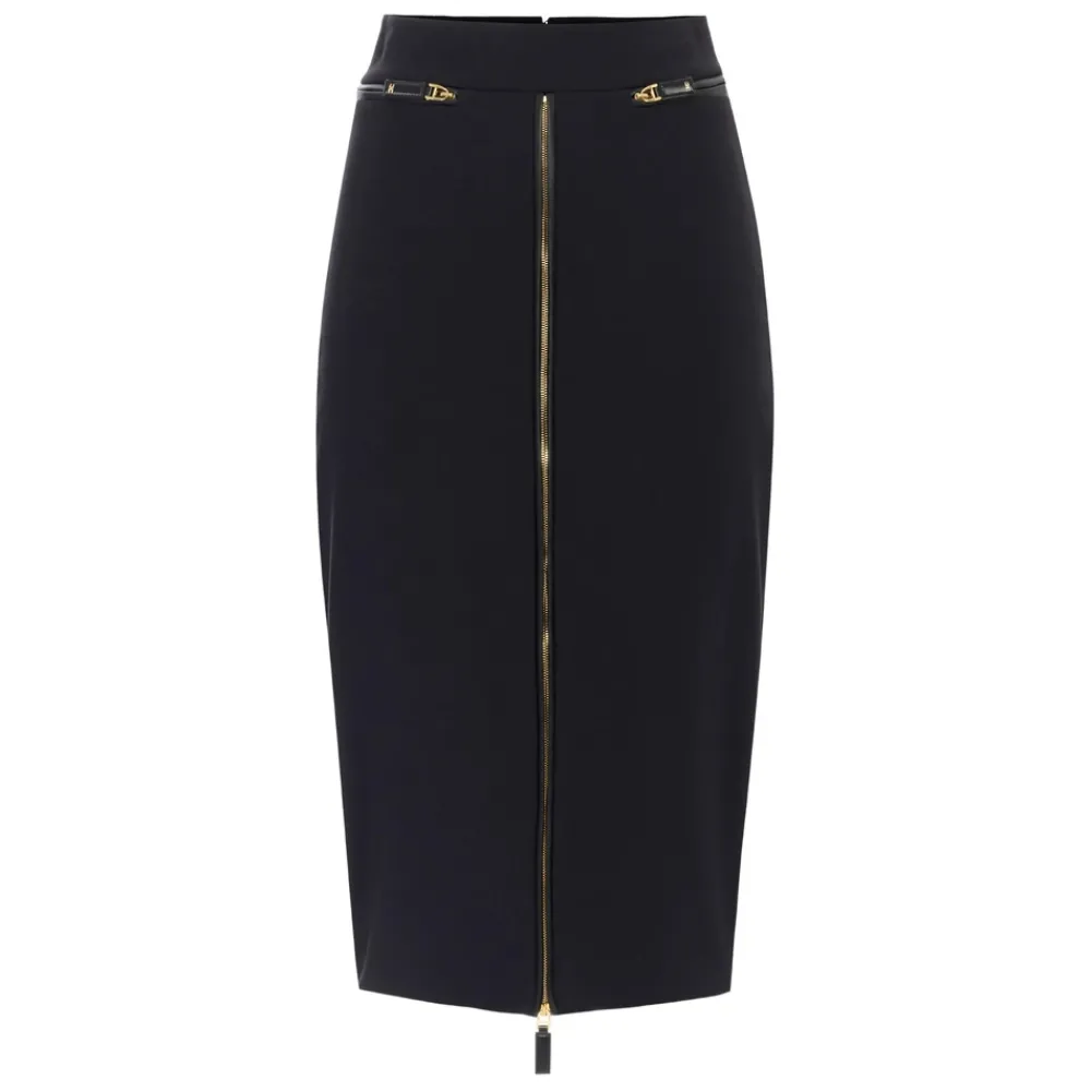 DAMES Elisabetta Franchi Rokken^e Crêpe Rok met Hoge Taille