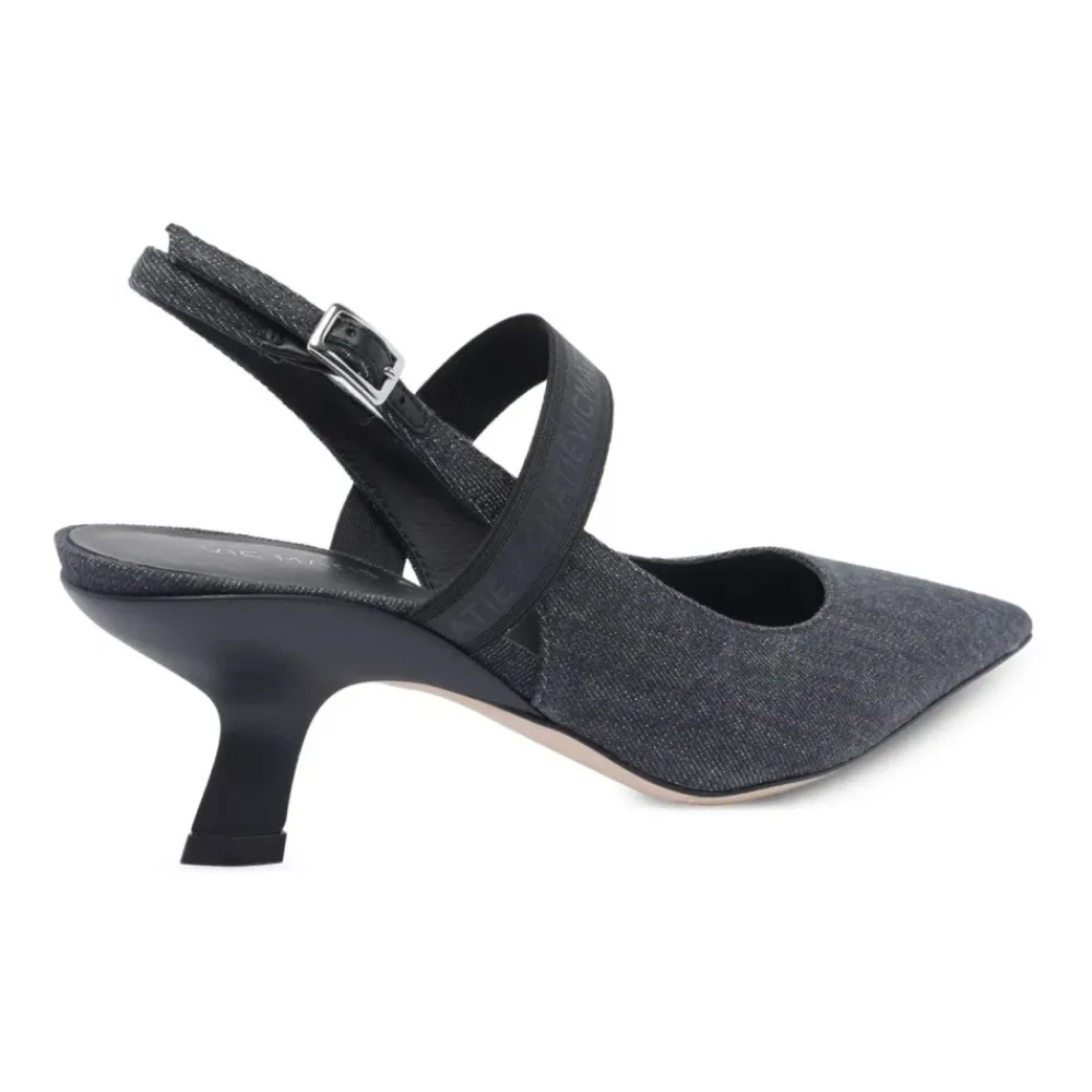 DAMES Vic Matié Pumps^e Denim Slingback Sandalen