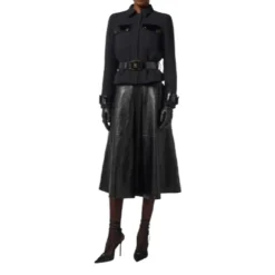 DAMES Elisabetta Franchi Jassen^e dubbele crêpe jas met toggles