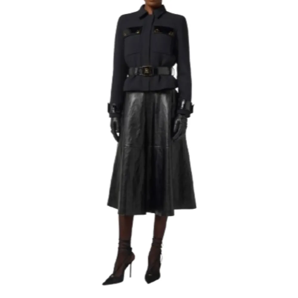 DAMES Elisabetta Franchi Jassen^e dubbele crêpe jas met toggles