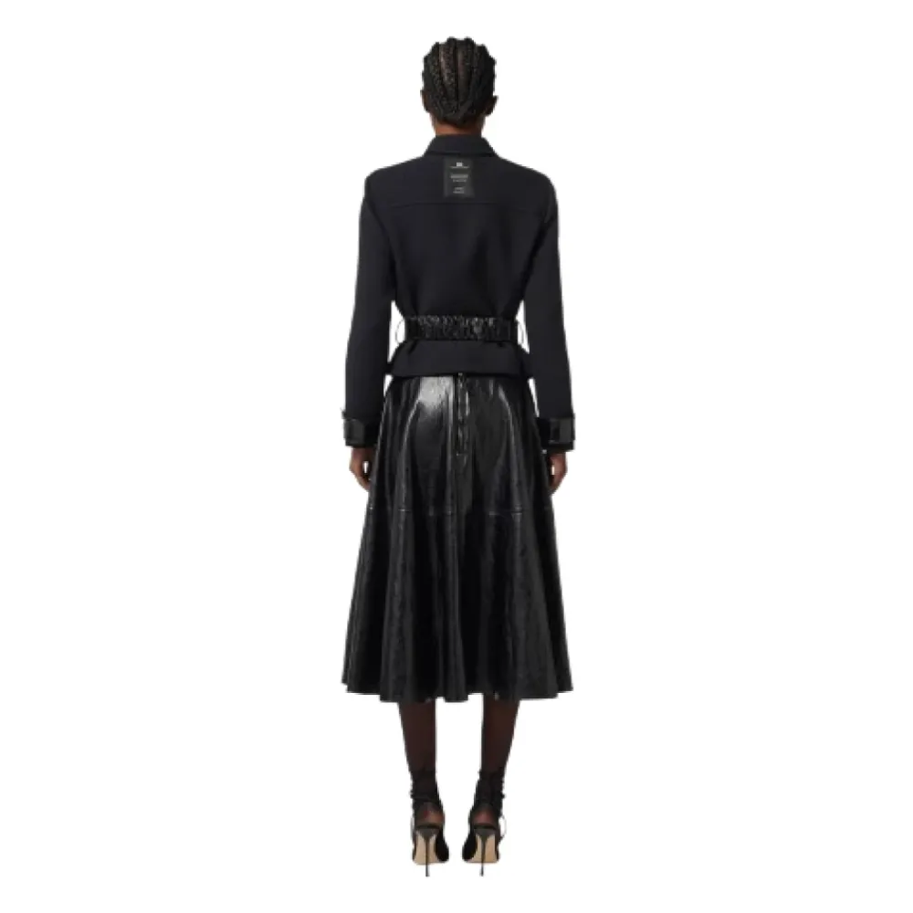 DAMES Elisabetta Franchi Jassen^e dubbele crêpe jas met toggles