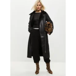 DAMES Cesare Gaspari Trenchcoats & Mantels^e Faux Reversible Shearling Lange Jas
