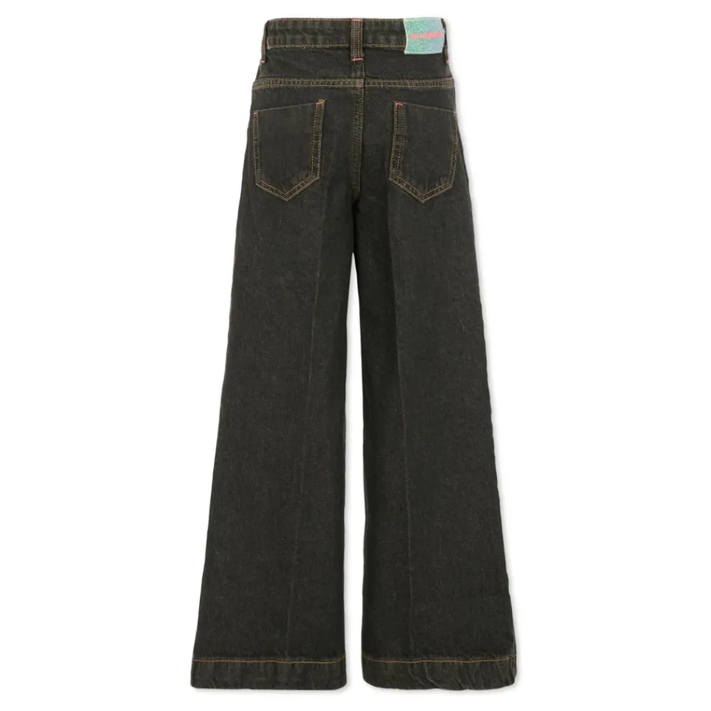 Billieblush Broeken & Jeans^Zwarte Flared Jeans met Hart Studs