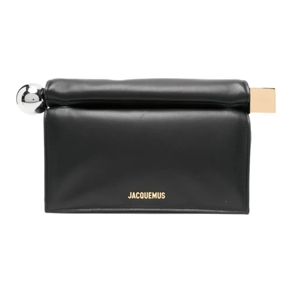 DAMES Jacquemus Clutches^e Foldover Top met Logo Plaque