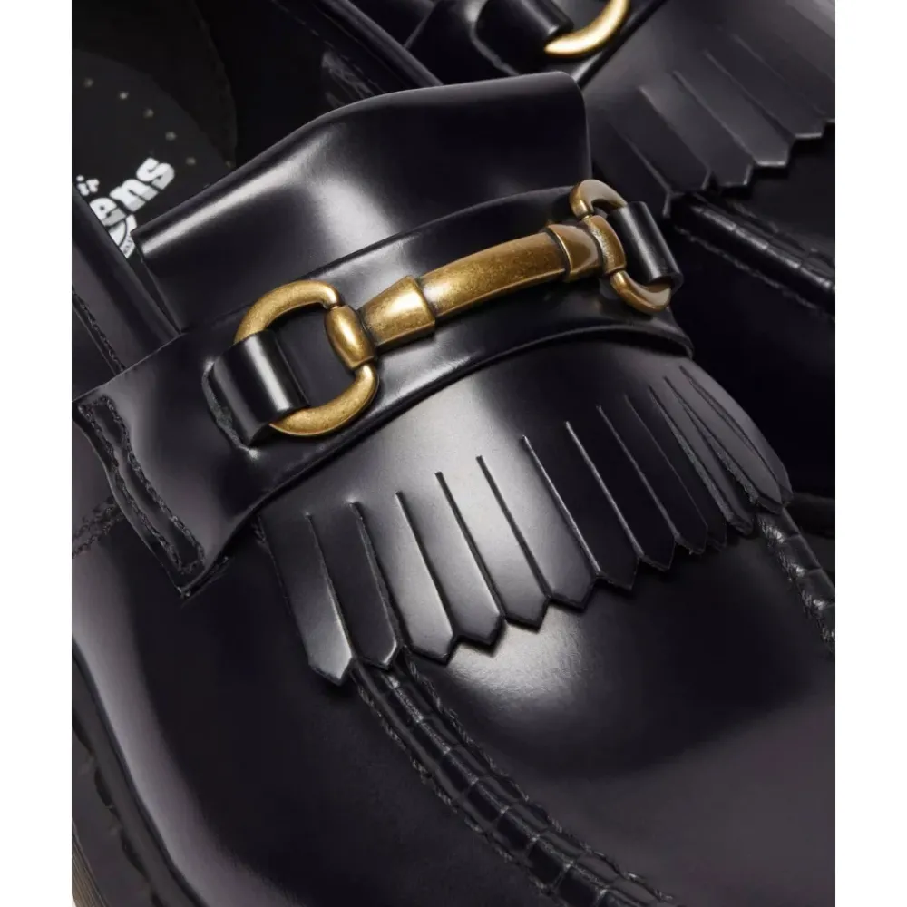 Heren Dr. Martens e Gepolijste Gladde Loafers met Franjes