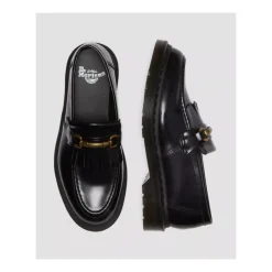 Heren Dr. Martens e Gepolijste Gladde Loafers met Franjes