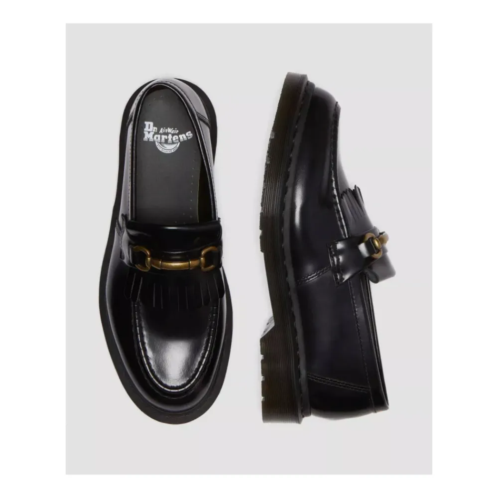 Heren Dr. Martens e Gepolijste Gladde Loafers met Franjes