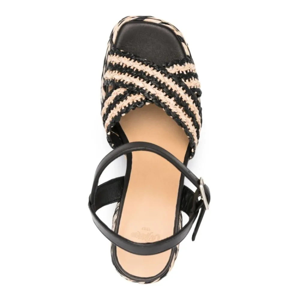 DAMES Castañer Sandalen^e Gevlochten Cross-over Strap Sandalen