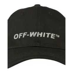 Off White Mutsen En Petten^e Katoenen Logo Geborduurde Pet