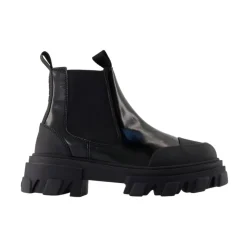 DAMES Ganni Chelseaboots^e Leren Chelsea Enkellaarzen