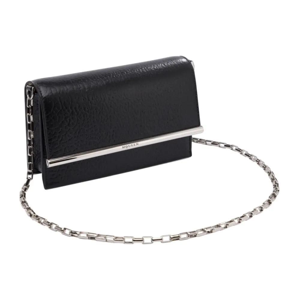 DAMES Alexander McQueen Clutches^e leren clutch tas