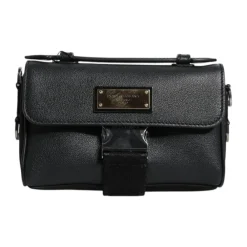 Heren Dolce & Gabbana e leren crossbody tas met logoplaat