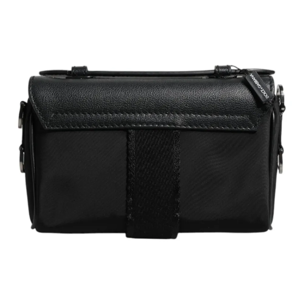 Heren Dolce & Gabbana e leren crossbody tas met logoplaat