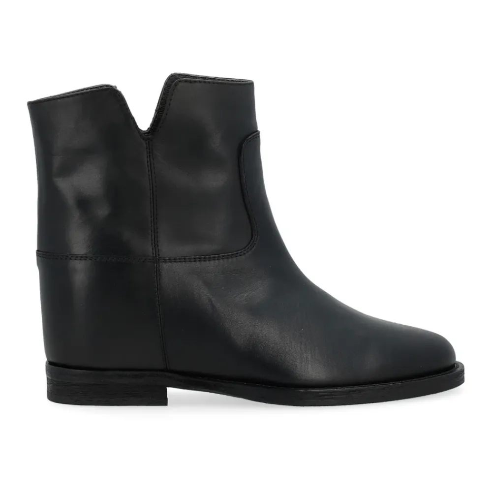 DAMES Via Roma 15 Enkellaarsjes^e leren enkellaars met zijgleuven