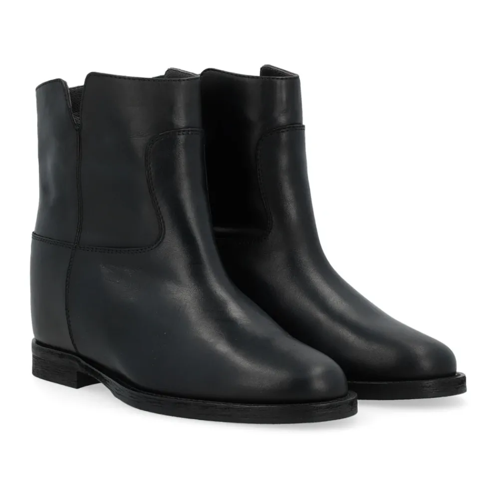 DAMES Via Roma 15 Enkellaarsjes^e leren enkellaars met zijgleuven