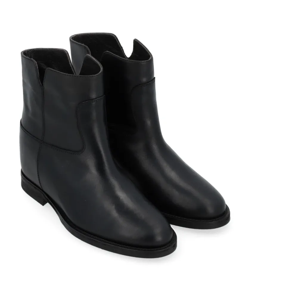 DAMES Via Roma 15 Enkellaarsjes^e leren enkellaars met zijgleuven