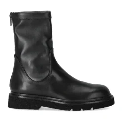 DAMES Guglielmo Rotta e leren enkellaars met sok effect