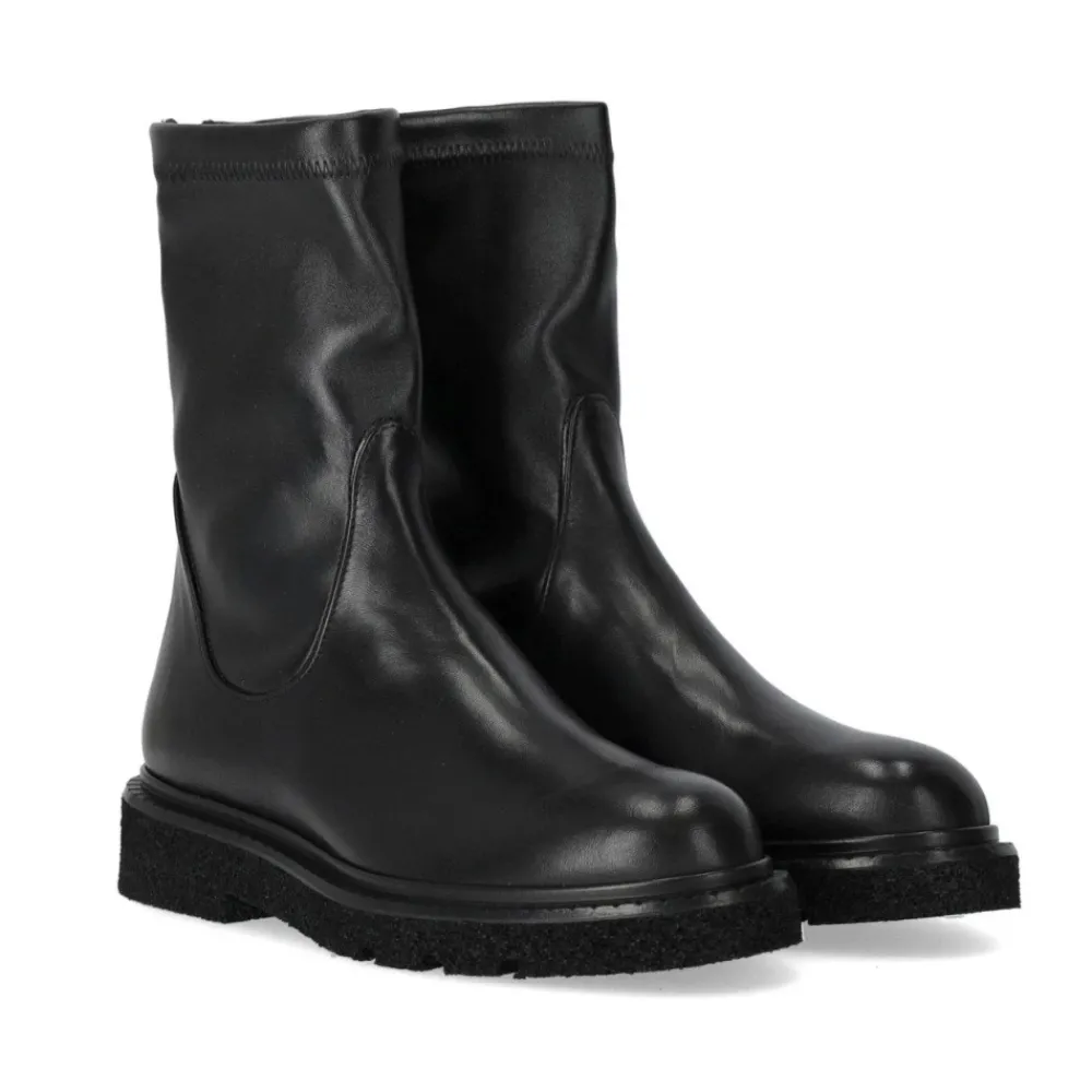 DAMES Guglielmo Rotta e leren enkellaars met sok effect