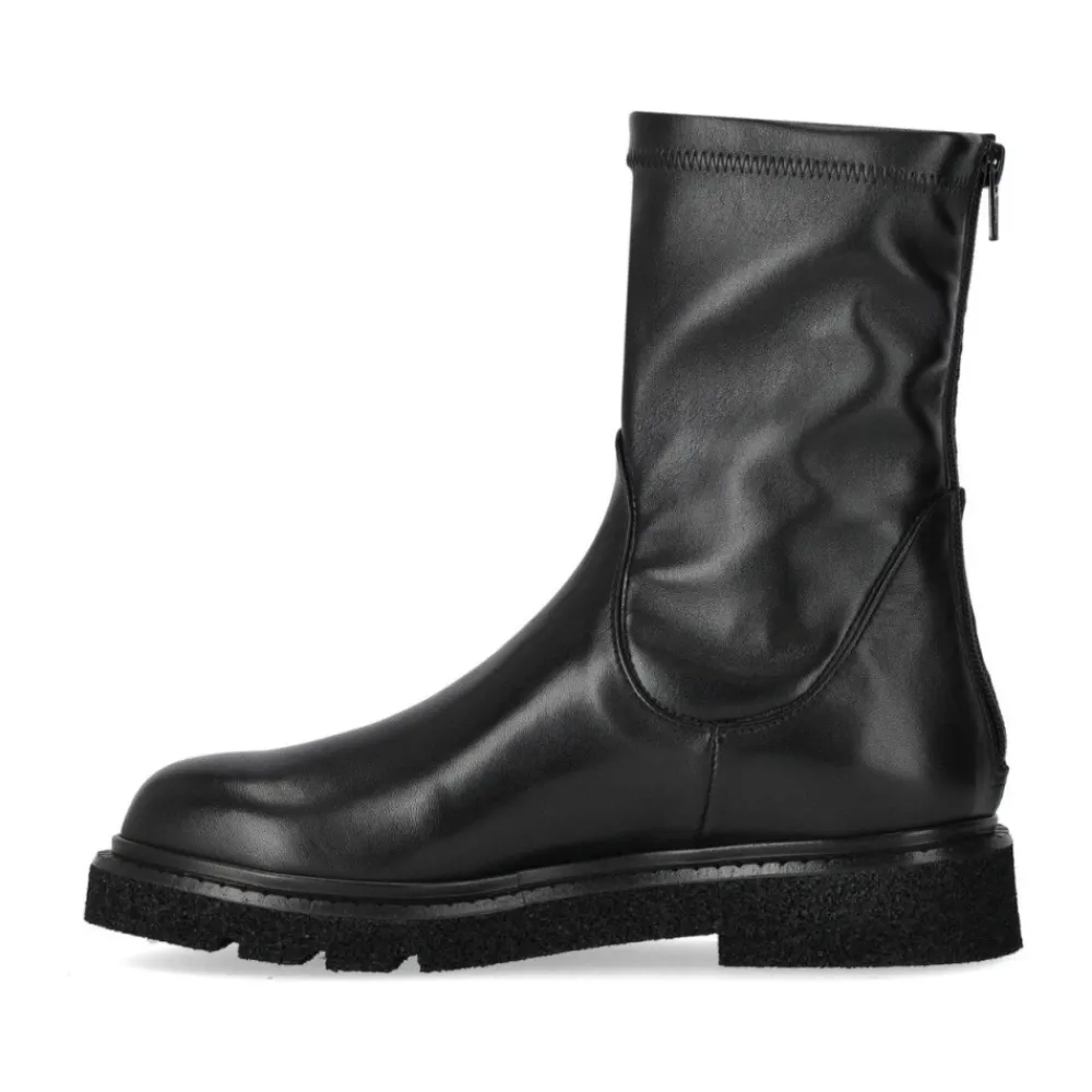 DAMES Guglielmo Rotta e leren enkellaars met sok effect