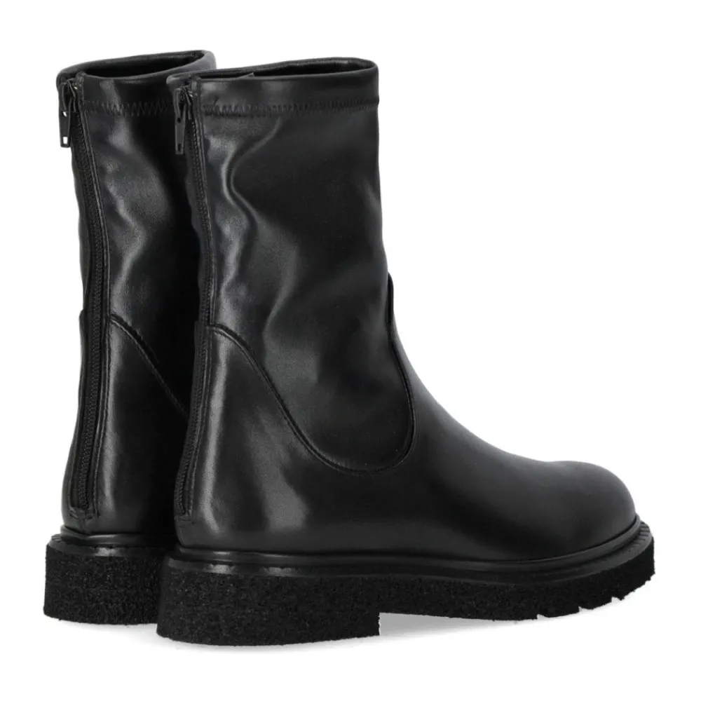 DAMES Guglielmo Rotta e leren enkellaars met sok effect