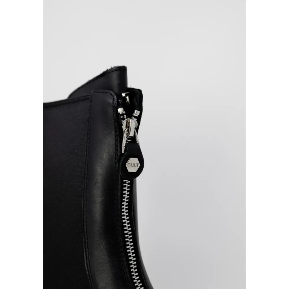 DAMES Cult e leren enkellaarsjes met veters