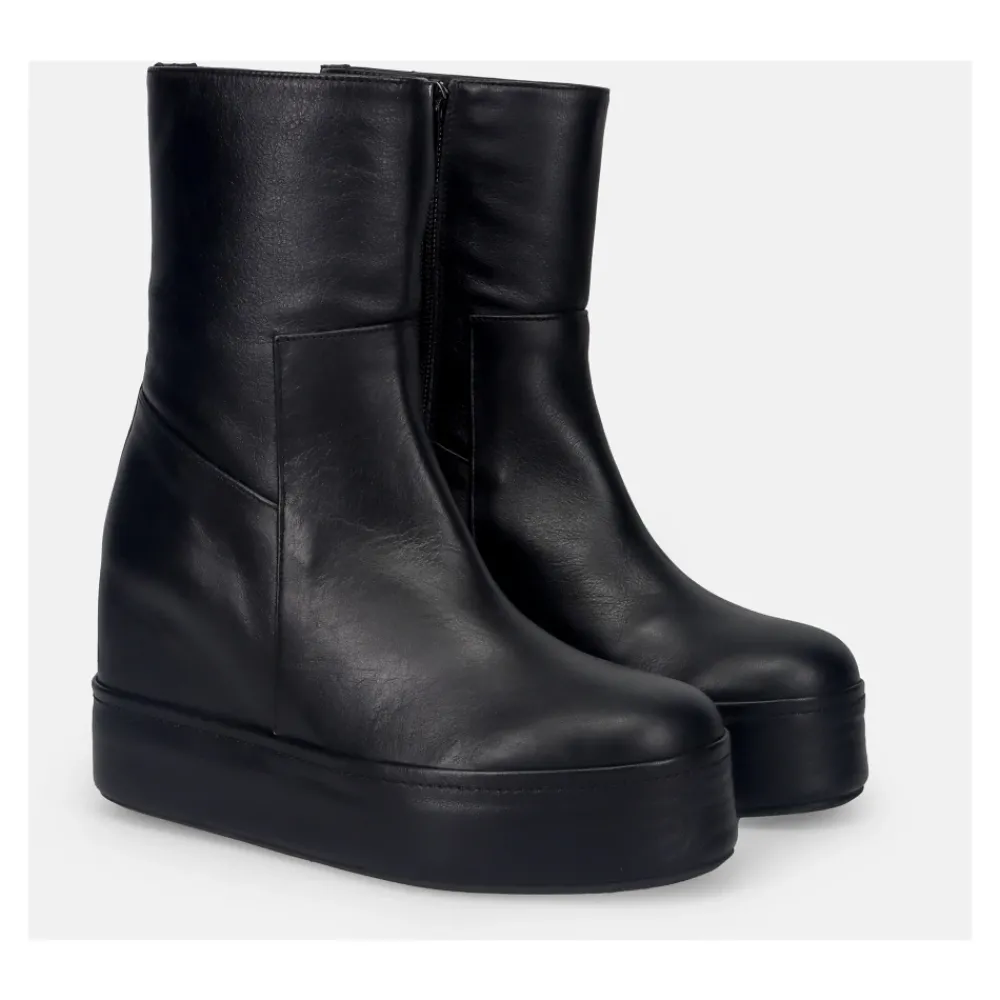 DAMES Paloma Barceló Sleehakken^e Leren Enkellaarzen