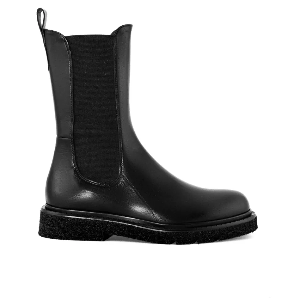 DAMES Guglielmo Rotta e Leren Enkellaarzen Elastische Inzetstukken