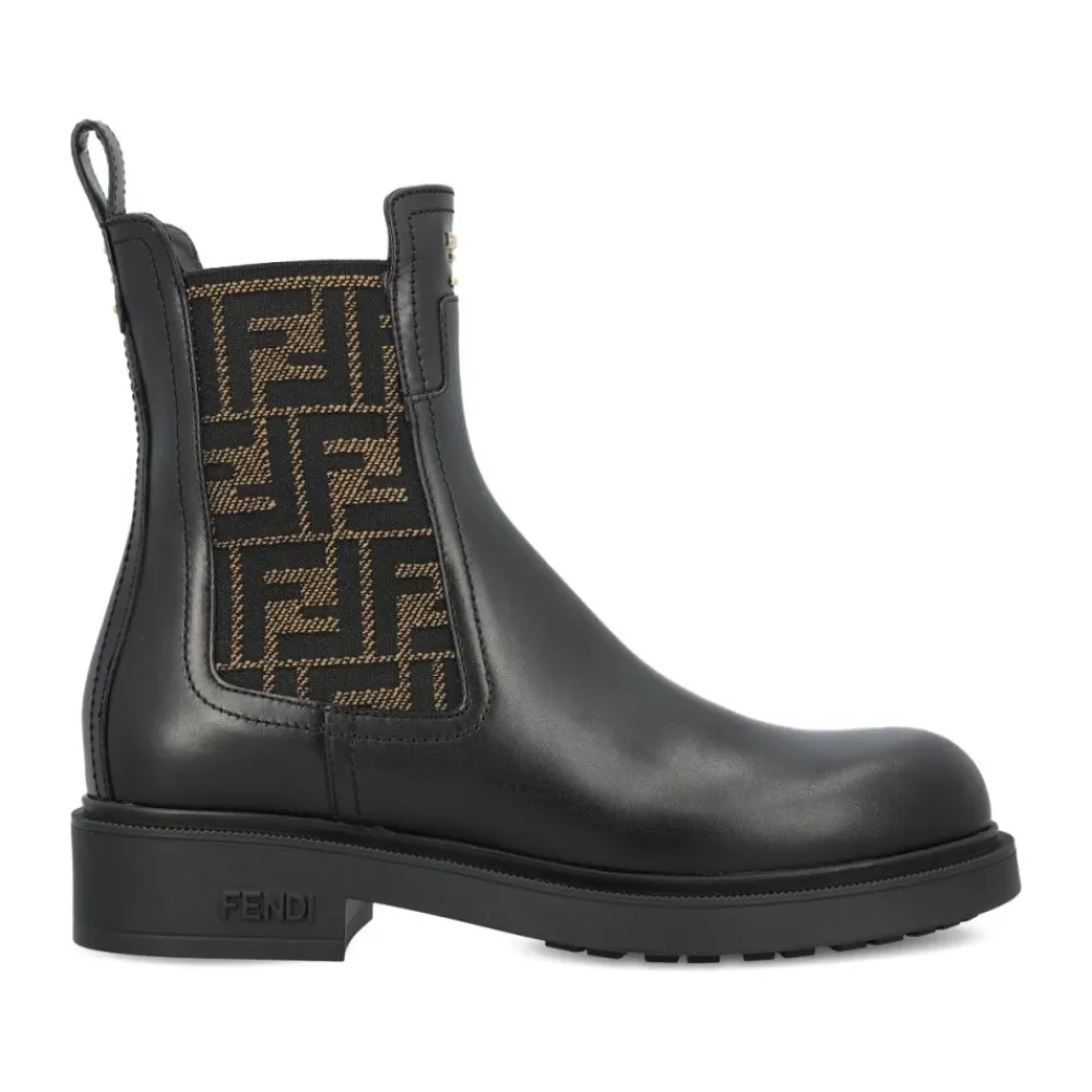 DAMES Fendi e Leren FF Patroon Laarzen