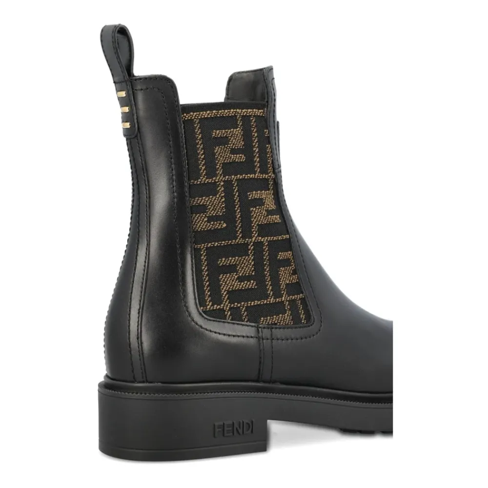 DAMES Fendi e Leren FF Patroon Laarzen