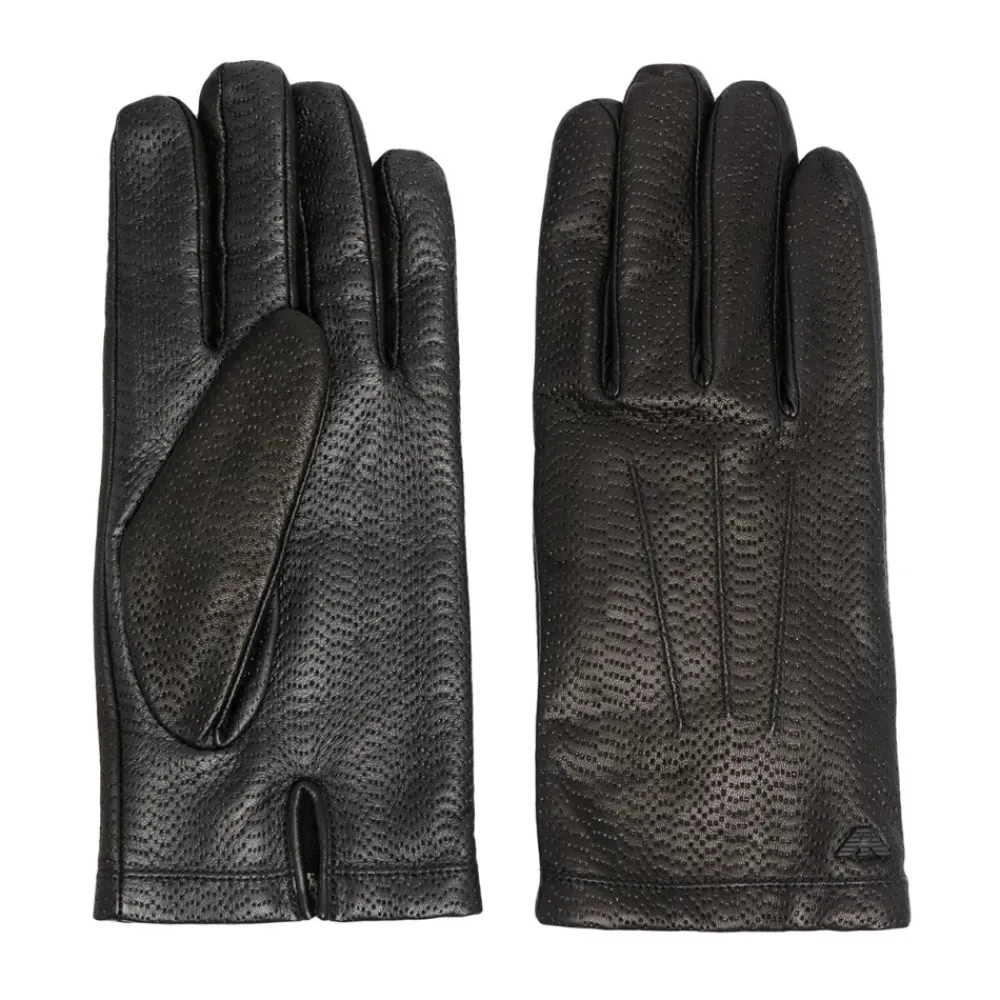 Heren Emporio Armani e leren handschoenen met logodetails