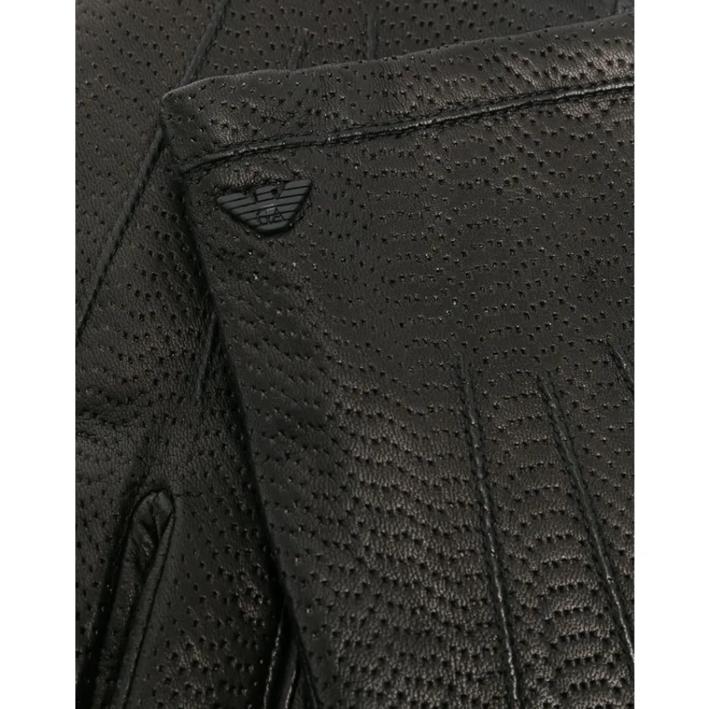 Heren Emporio Armani e leren handschoenen met logodetails