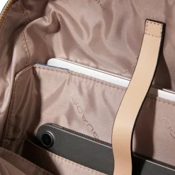 DAMES Piquadro e leren laptoptas met voorvak met rits