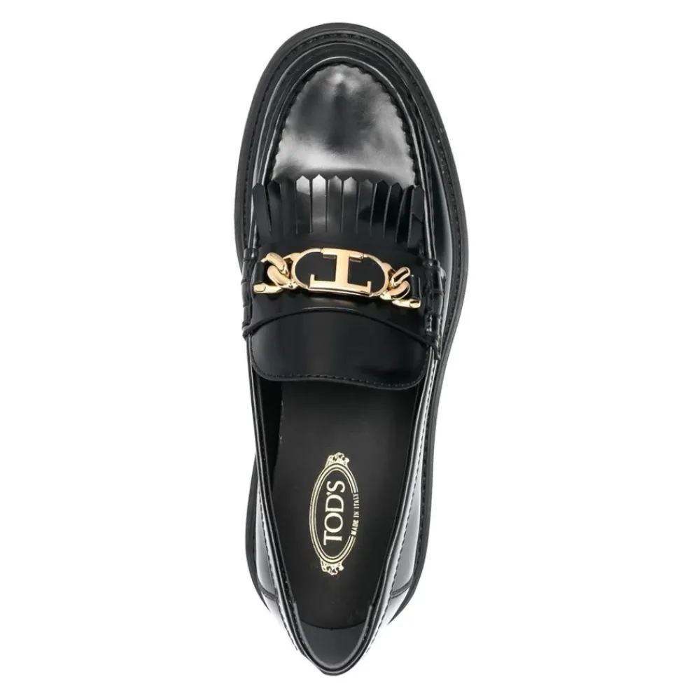 DAMES Tod's e Leren Loafers met Franjes