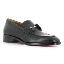 Heren Christian Louboutin e Leren Mocassin met Zilveren Speld