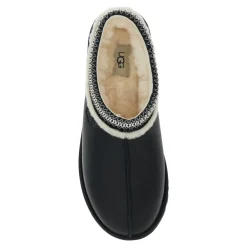 Heren UGG e leren muilezels met reliëflogo