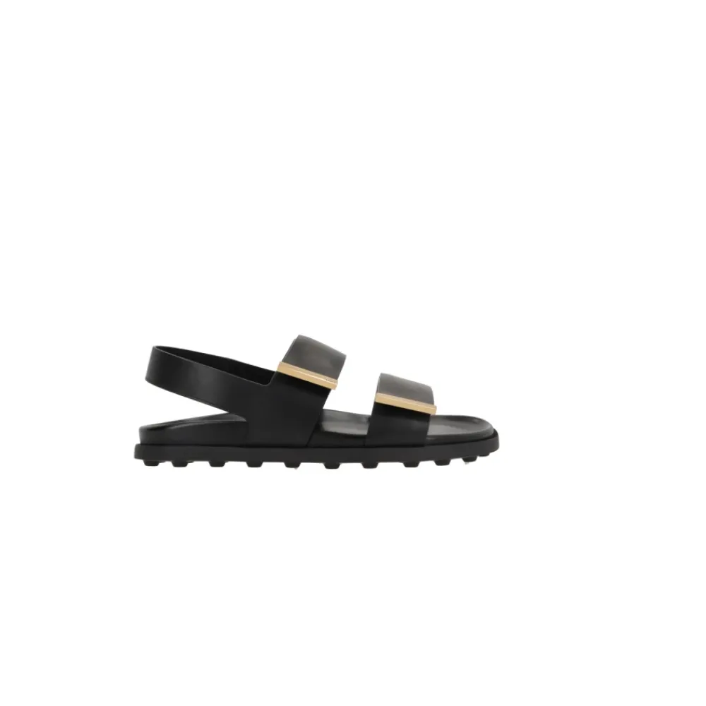 DAMES Tod's Sandalen^e leren platte sandalen