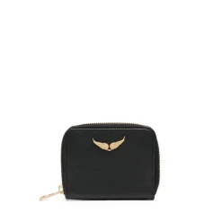 DAMES Zadig & Voltaire Portefeuilles^e Leren Portemonnee met Logo Plaque