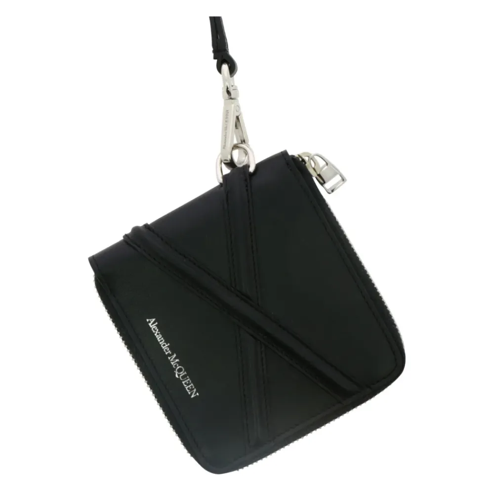 Heren Alexander McQueen Portefeuilles^e Leren Portemonnee Stijlvolle Accessoires