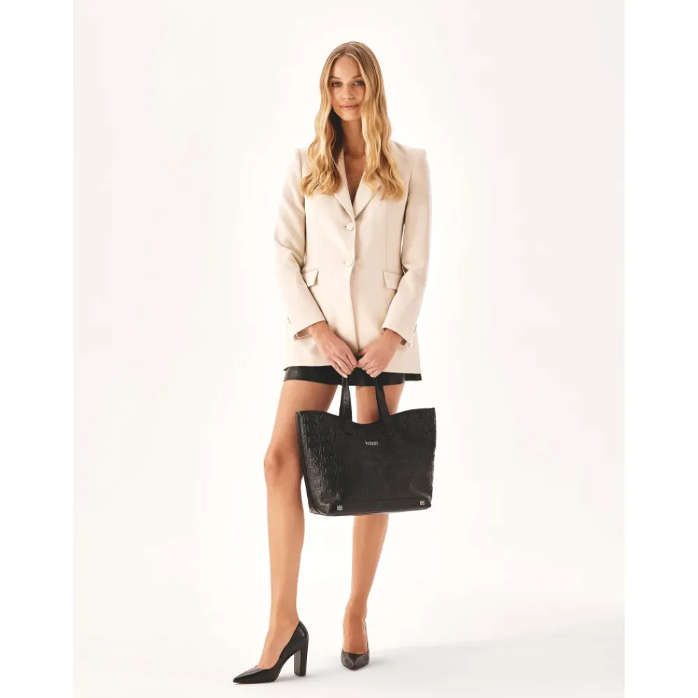 DAMES Kazar e leren pumps met een stabiele hak