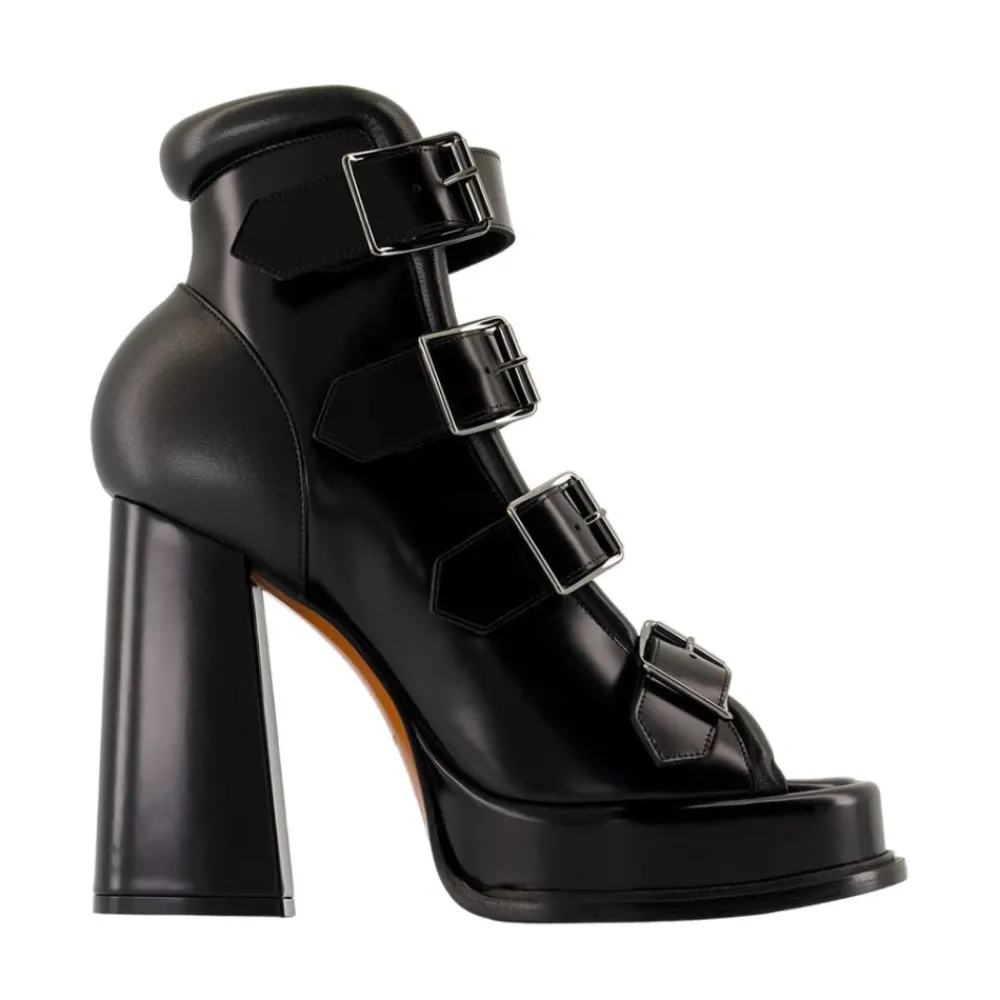 DAMES Alexander McQueen e leren pumps met enkelband