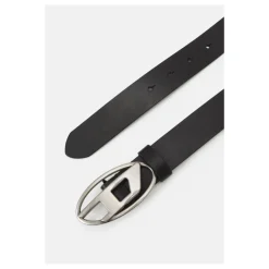 Diesel Riemen En Bretels^e leren riem met ovaal logogesp