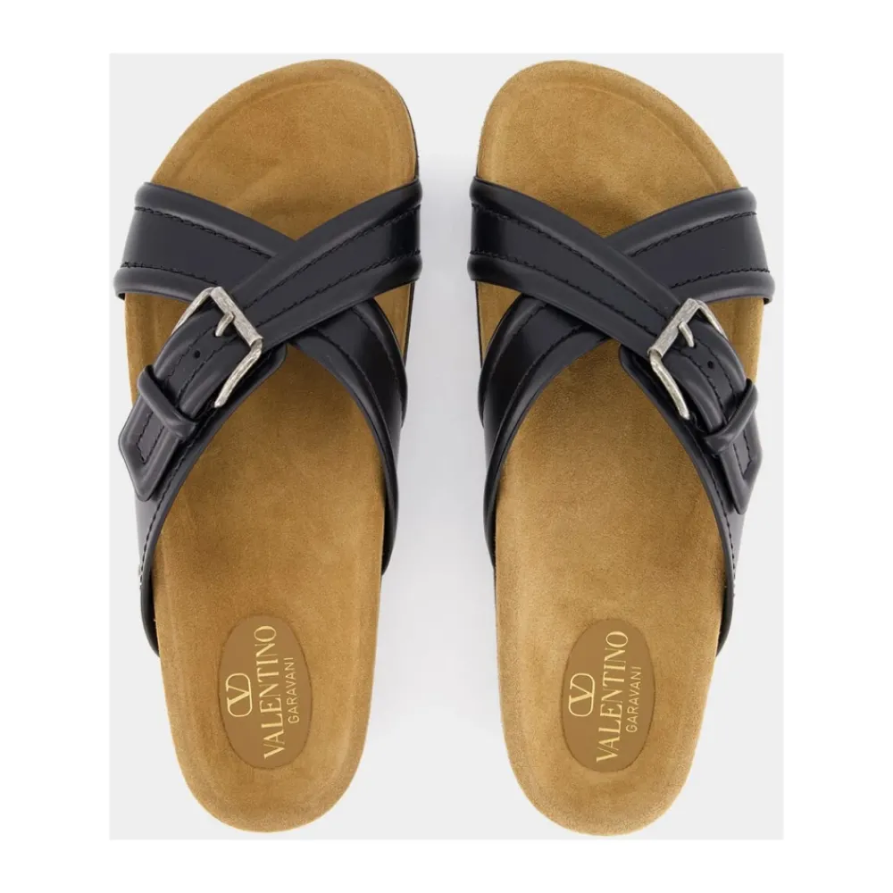Heren Valentino Garavani e leren slippers