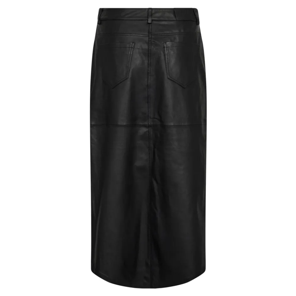 DAMES Co'Couture e leren splitrok