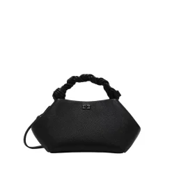 DAMES Ganni Handtassen^e Leren Tas met Gedraaid Handvat