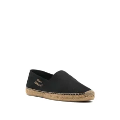 Heren Saint Laurent Espadrilles^e Logo Espadrilles Canvas Rubberen Zool
