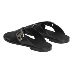 Heren Dolce & Gabbana e Logo Kalfsleren Sandalen