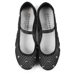 Philosophy di Lorenzo Serafini Ballerina'S^e Mesh Balletflats met Studs