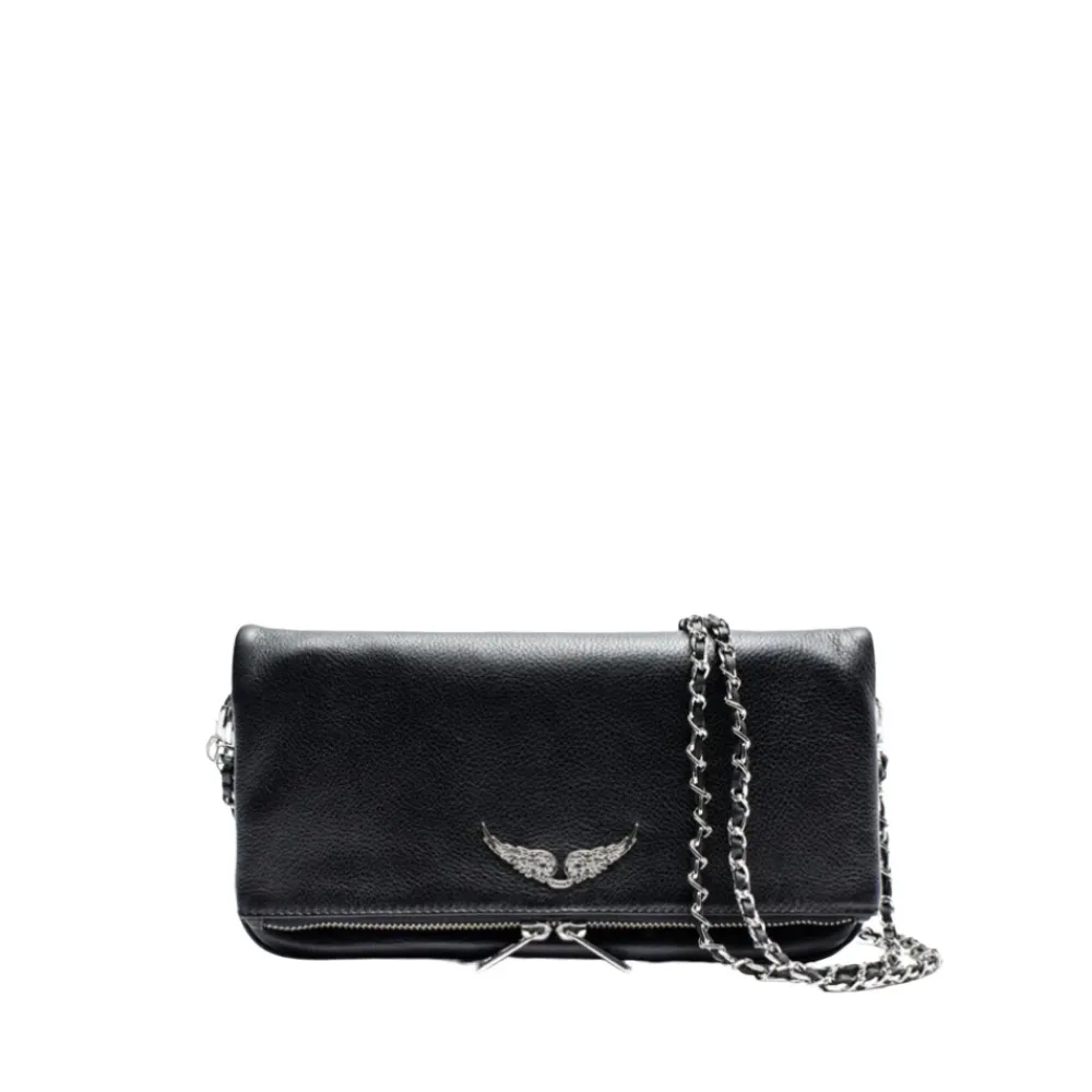 DAMES Zadig & Voltaire Clutches^e Rock Clutch met Zilveren Details