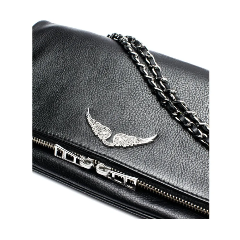 DAMES Zadig & Voltaire Clutches^e Rock Clutch met Zilveren Details