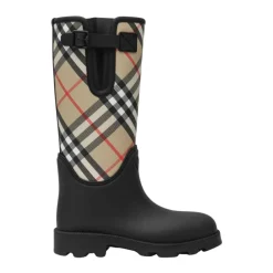 DAMES Burberry Laarzen^Zwarte Rubberen Laarzen